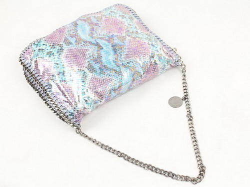 Stella McCartney Falabella Shoulder Bag Blue Snake for Sale