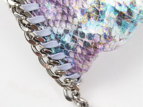 Stella McCartney Falabella Shoulder Bag Blue Snake for Sale