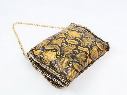 Stella McCartney Falabella Shoulder Bag Yellow Snake for Sale