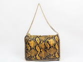 Stella McCartney Falabella Shoulder Bag Yellow Snake for Sale