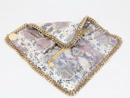 Stella McCartney Falabella Snake Print Fold over Clutch Bag for Sale