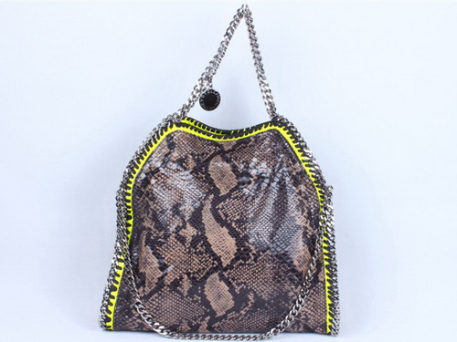 Stella McCartney Faux Python Falabella Fold Over Tote Bag Brown for Sale