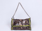 Stella McCartney Faux Python Falabella Shoulder Bag Brown for Sale