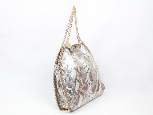 Stella McCartney Faux Python Falabella Tote Bag Grey for Sale