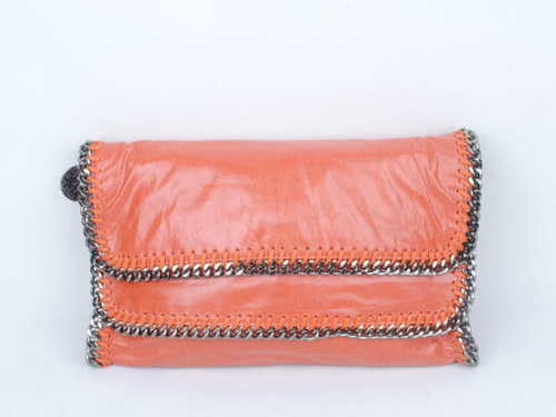 Stella McCartney Foldover Clutch Orange for Sale