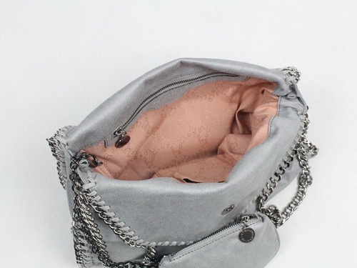 Stella McCartney Medium Foldover Tote Light Grey Patent Leather for Sale