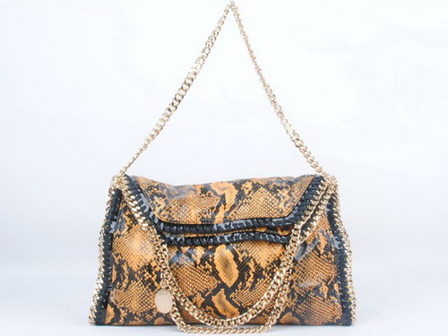 Stella McCartney Snake Print Falabella Tote Yellow for Sale