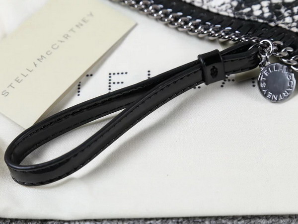 Stella Mccartney Falabella Alter Snake Fold Over Clutch in Black for Sale