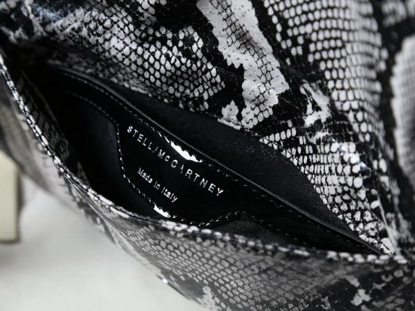 Stella Mccartney Falabella Alter Snake Fold Over Clutch in Black for Sale