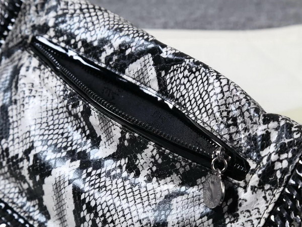 Stella Mccartney Falabella Alter Snake Fold Over Clutch in Black for Sale