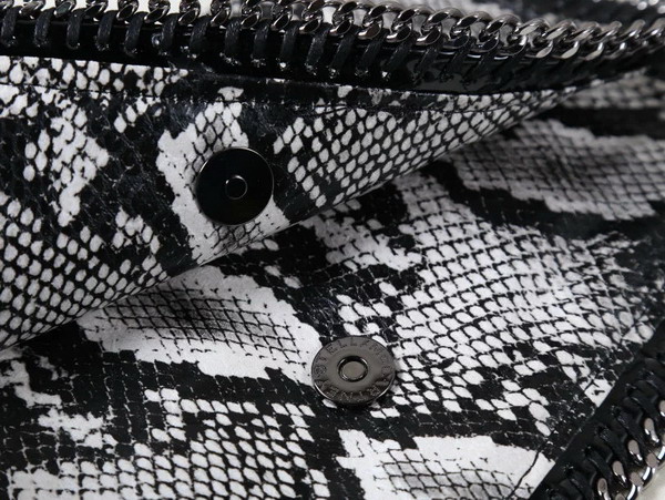 Stella Mccartney Falabella Alter Snake Fold Over Clutch in Black for Sale