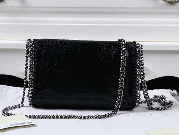 Stella Mccartney Falabella Alter Snake Tiny Bag in Black for Sale
