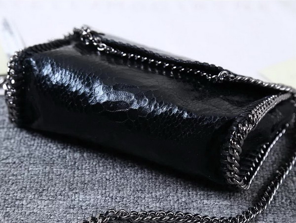 Stella Mccartney Falabella Alter Snake Tiny Bag in Black for Sale