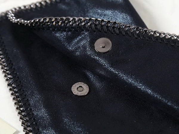 Stella Mccartney Falabella Chamois Fold Over Clutch in Black for Sale