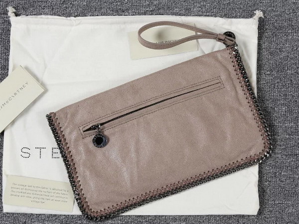 Stella Mccartney Falabella Chamois Fold Over Clutch in Camel for Sale