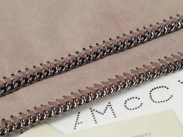 Stella Mccartney Falabella Chamois Fold Over Clutch in Camel for Sale