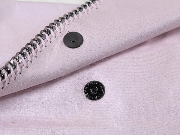 Stella Mccartney Falabella Chamois Fold Over Clutch in Pink for Sale