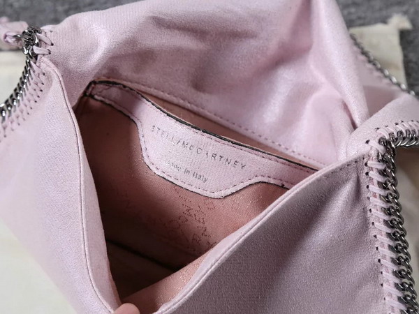 Stella Mccartney Falabella Chamois Fold Over Clutch in Pink for Sale