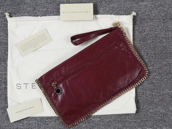 Stella Mccartney Falabella Chamois Fold Over Clutch in Plum for Sale
