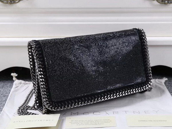 Stella Mccartney Falabella Cristal Stones Cross Body Bag in Black for Sale