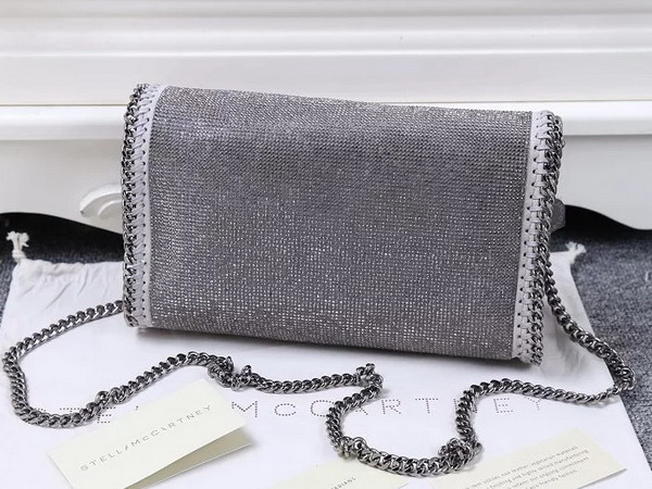 Stella Mccartney Falabella Cristal Stones Cross Body Bag in Light Grey for Sale