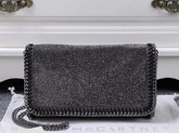Stella Mccartney Falabella Cristal Stones Cross Body Bag in Ruthenium for Sale
