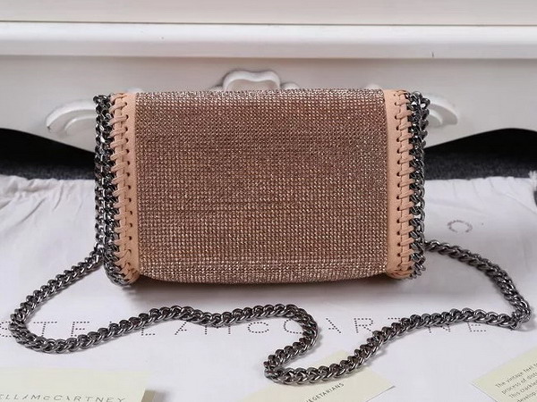 Stella Mccartney Falabella Crystal Stones Shaggy Deer Tiny Bag in Powder for Sale