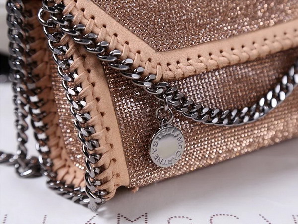 Stella Mccartney Falabella Crystal Stones Shaggy Deer Tiny Bag in Powder for Sale