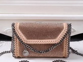 Stella Mccartney Falabella Crystal Stones Shaggy Deer Tiny Bag in Powder for Sale