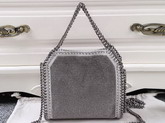 Stella Mccartney Falabella Crystal Stones Tiny Tote in Grey for Sale