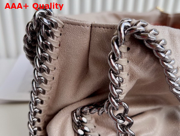 Stella Mccartney Falabella Fold Over Tote in Butter Cream Silver and Gold Chain Replica
