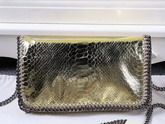 Stella Mccartney Falabella Metallic Alter Snake Cross Body Bag in Gold for Sale