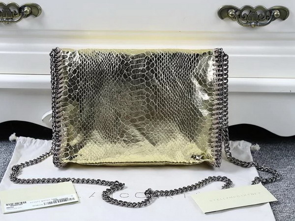 Stella Mccartney Falabella Metallic Alter Snake Mini Bag in Gold for Sale