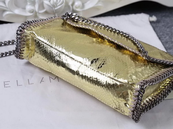 Stella Mccartney Falabella Metallic Alter Snake Mini Bag in Gold for Sale