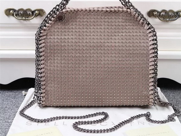 Stella Mccartney Falabella Studded Mini Tote in Camel for Sale