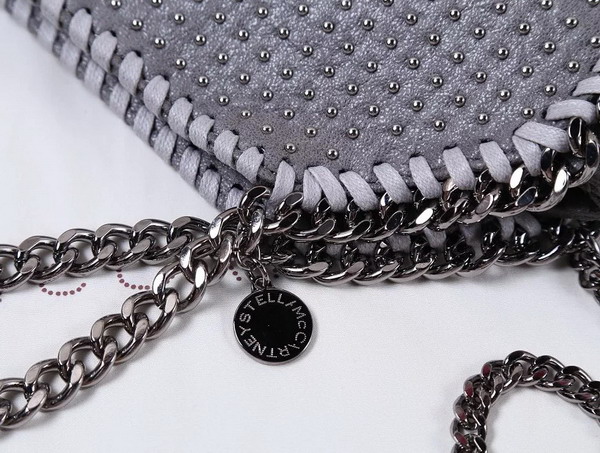 Stella Mccartney Falabella Studded Mini Tote in Light Grey for Sale
