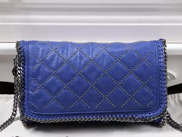 Stella Mccartney Falabella Studded Quilted Shaggy Deer Cross Body Bag in Blue for Sale