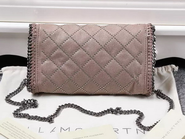 Stella Mccartney Falabella Studded Quilted Shaggy Deer Cross Body Bag in Camel for Sale