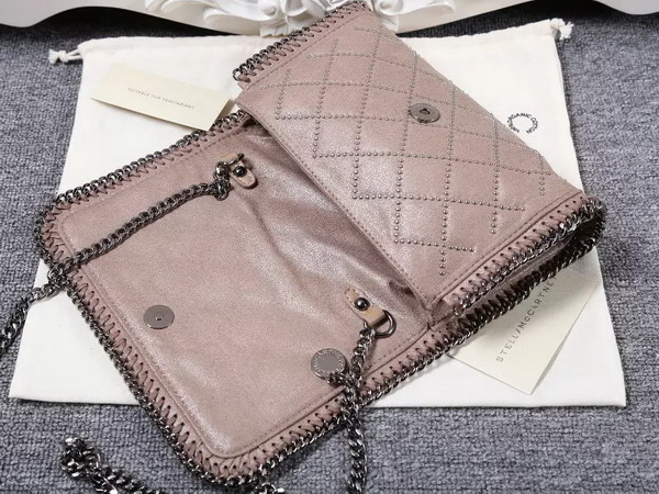 Stella Mccartney Falabella Studded Quilted Shaggy Deer Cross Body Bag in Camel for Sale