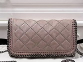 Stella Mccartney Falabella Studded Quilted Shaggy Deer Cross Body Bag in Camel for Sale