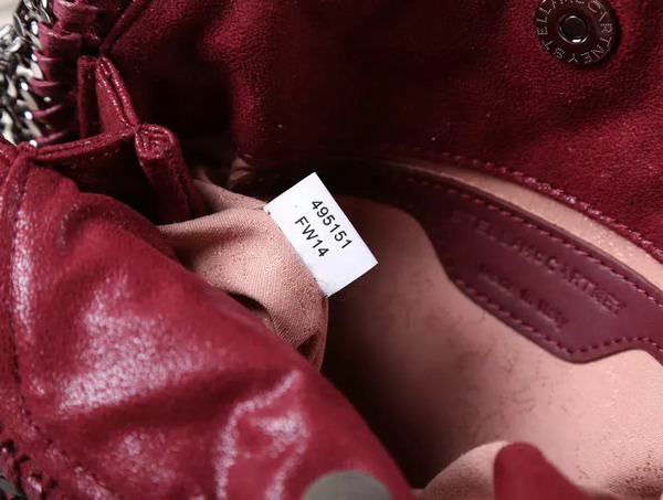 Stella Mccartney Falabella Studded Quilted Shaggy Deer Mini Tote in Plum for Sale