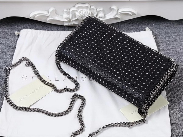 Stella Mccartney Falabella Studded Shaggy Deer Cross Body Bag in Black for Sale