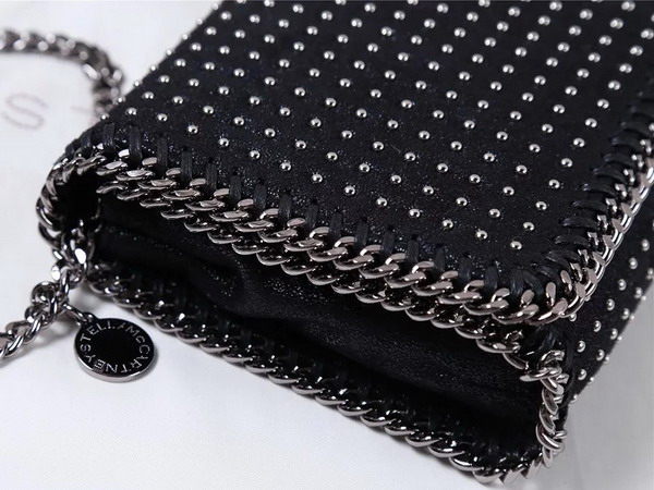 Stella Mccartney Falabella Studded Shaggy Deer Cross Body Bag in Black for Sale