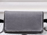 Stella Mccartney Falabella Studded Shaggy Deer Cross Body Bag in Light Grey for Sale