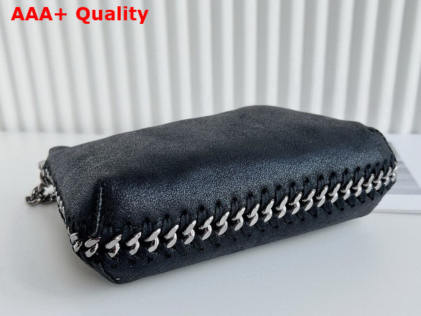 Stella Mccartney Falabella Zipped Mini Shoulder Bag in Black with Silver Chain Replica