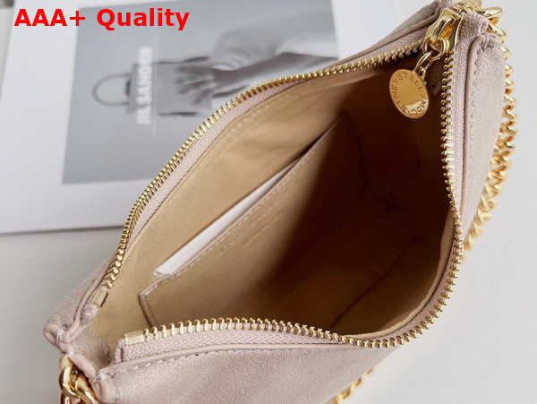 Stella Mccartney Falabella Zipped Mini Shoulder Bag in Butter Cream with Gold Chain Replica