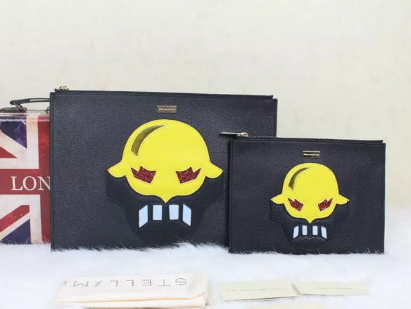 Stella Mccartney Superhero Small Zipped Clutch Black for Sale