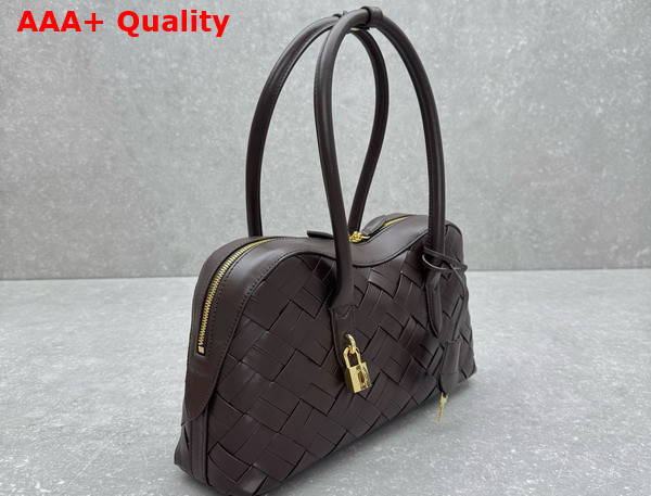 Stella Ryder Woven Shoulder Bag in Chocolate Replica