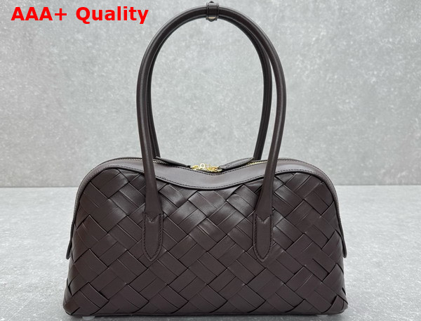 Stella Ryder Woven Shoulder Bag in Chocolate Replica