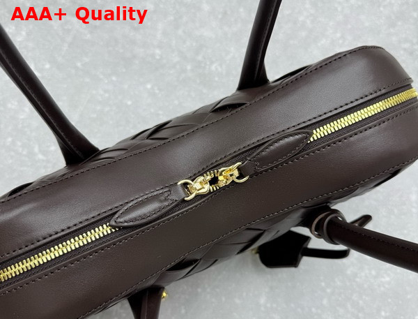 Stella Ryder Woven Shoulder Bag in Chocolate Replica